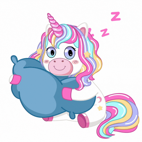 Tired Good Night GIF by My Girly Unicorn