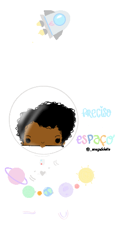 Gif Astronauta Espaco Space Astron Afro Black Blackwomen Mulhernegra Anegadoleite Sticker