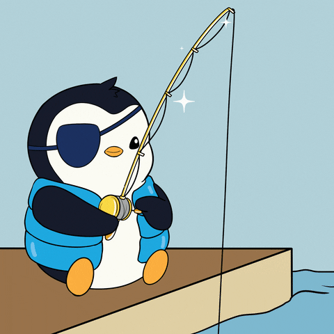 Penguin Reel It In GIF by Pudgy Penguins