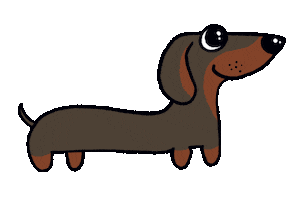 Sausage Dog Sticker by mydoodlesateme