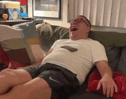 Couch Laughing GIF by Norwalk Brew House