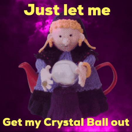 I Dont Know Crystal Ball GIF by TeaCosyFolk