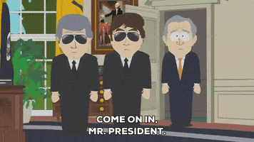 oval office walk GIF by South Park 