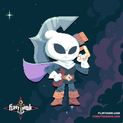 tributegames pixel art pirate tributegames flinthook GIF