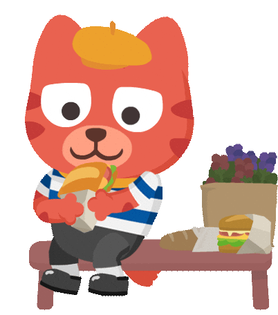 French Bob Sticker by Studycat language learning for kids