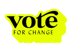 Vote For Change Sticker Sticker by Boss Dotty Paper Co.