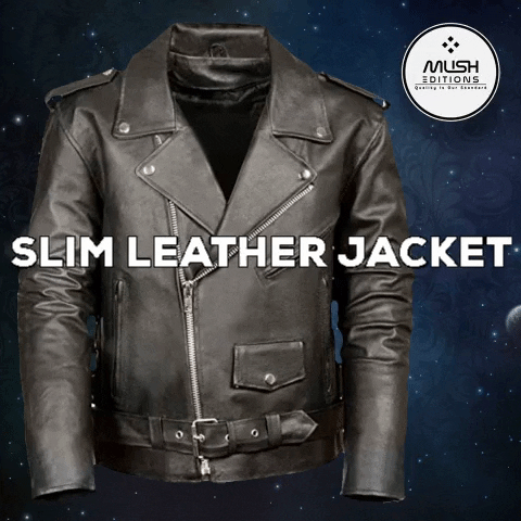 Slim Leather Jacket GIF