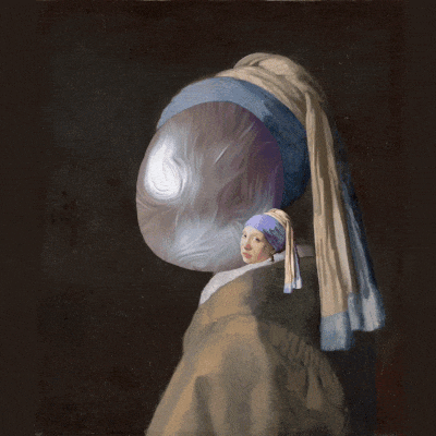 Nervous Pearl Earring GIF by GIF IT UP