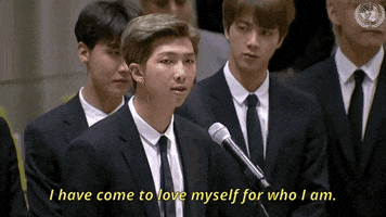 i have come to love myself for who i am bangtan boys GIF by United Nations