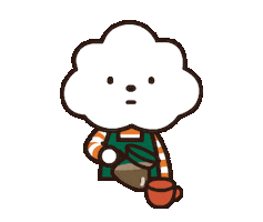 Happy Coffee Time Sticker by FLUFFY HOUSE