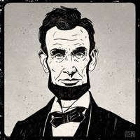 Abraham Lincoln Mask GIF by Dan Blaushild