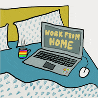 working from home gif