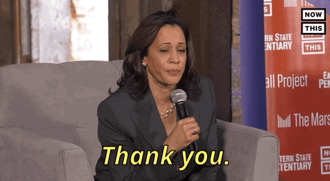 Kamala Harris Thank You GIF by Election 2020 - Find & Share on GIPHY
