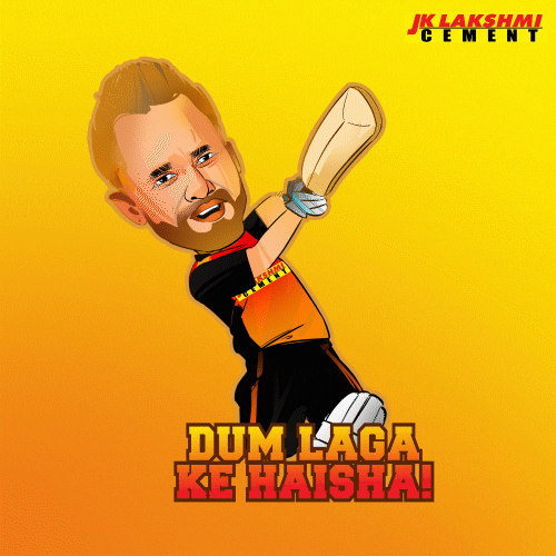 Happy Cricket World Cup GIF by JKLakshmi Cement X SRH Find & Share on
