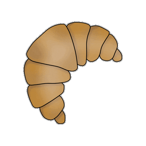 Ontbijt Croissant Sticker