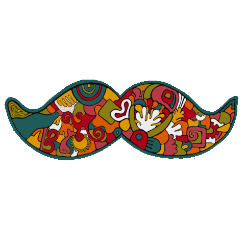 Colors Moustache Sticker