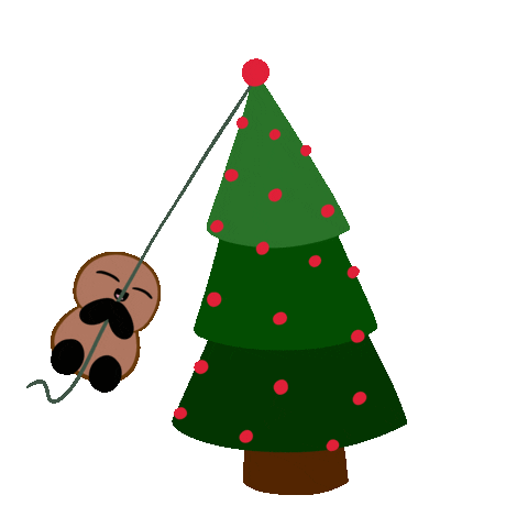 Christmas Tree Sticker by Tubby Nugget