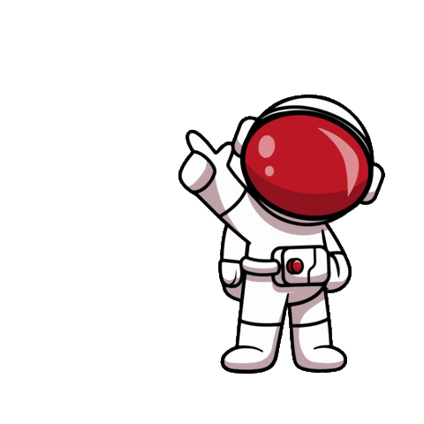 Shoot Astronaut Sticker by Schiwyair