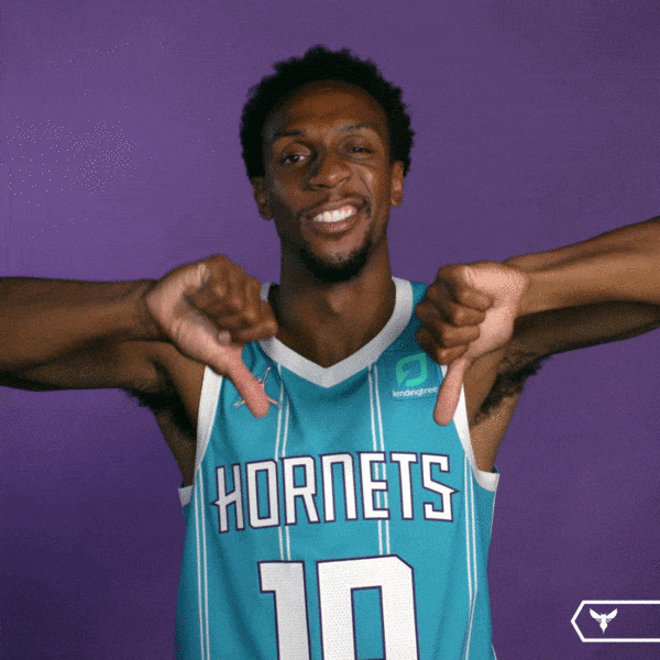 Ish Smith Thumbs Down GIF by Charlotte Hornets
