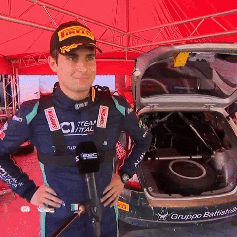 Happy Interview GIF by FIA European Rally Championship