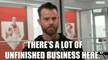 Unfinished Business Baseball GIF by Hogs+