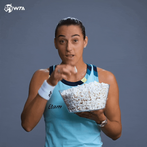 Caroline Garcia Popcorn GIF by WTA