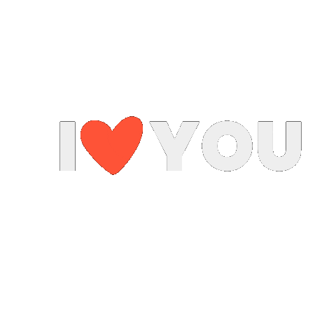 I Love You Orange Sticker