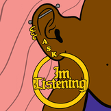 I'm listening hoop earring