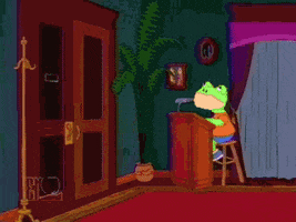 get out frog GIF