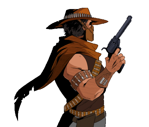 Funny Cartoon Cowboy Bullet Animated GIFs