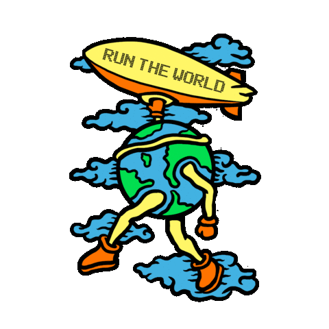 Run The World Sticker by Royalty Masters