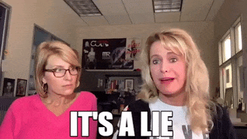 Lies GIF by Chicks on the Right