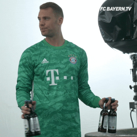 Manuel Neuer Beer GIF by FC Bayern Munich