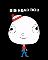 Big Head Smile GIF by BigHeadBob.com
