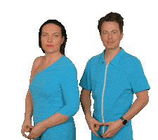 Blauwe Vinkjes Sticker