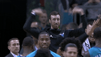 sweating charlotte hornets GIF by NBA