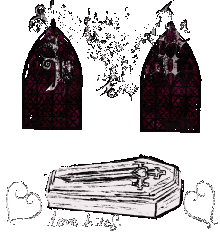 Halloween Vampire Sticker by Bury Me With You