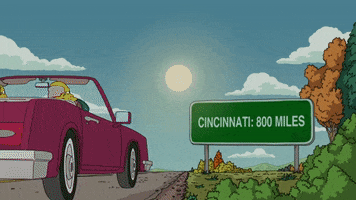 Driving The Simpsons GIF by AniDom
