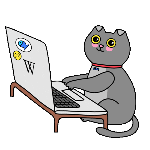 Cat Working Sticker by Idil Keysan