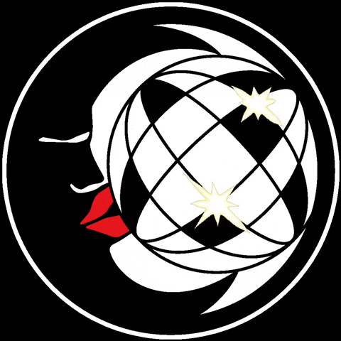 Gutsnaechtle party logo moon disco ball GIF