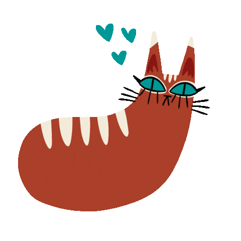 Cat Love Sticker by jusdecoconut