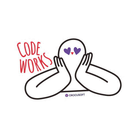 Software Development Code Sticker by Crocusoft