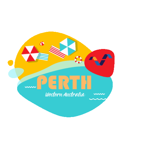 Beach Perth Sticker by enableps