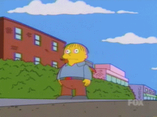 Pee Pants Ralph Simpsons GIF 