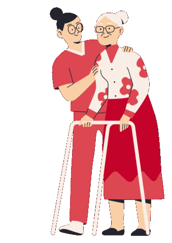 Rehabilitation Ouderenzorg Sticker by Roodkapjes Zoete Inval