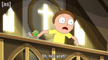 Rick And Morty Cheer GIF by Adult Swim