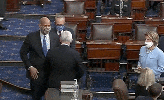 Mike Pence Elbow Bump GIF by GIPHY News