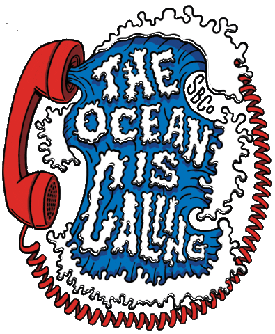 Ocean Red Phone Sticker by Surfside Beach Co