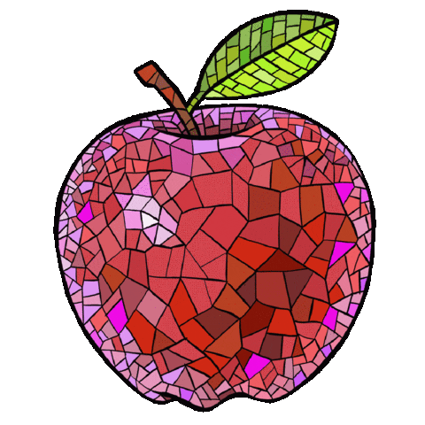 Pink Apple Sticker