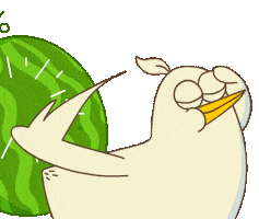 Chicken Watermelon Sticker by BadTimeStories